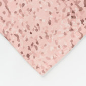 Roos Goud Metallic:  glans. Fleece Deken (Hoek)