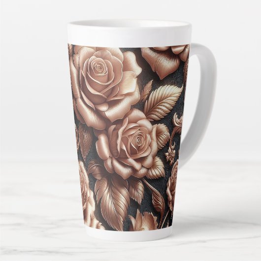 Roos Goud Metallic Roos Latte Mok (Rechterhoek)