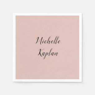 Roos Goud Modern Professionele Exclusieve Naam Servet