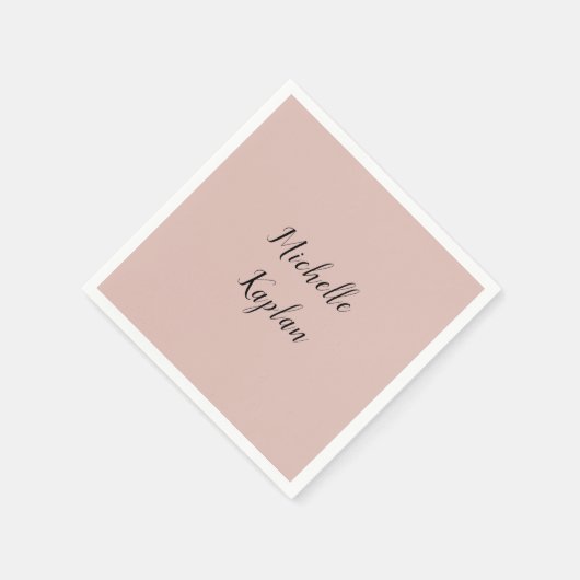 Roos Goud Modern Professionele Exclusieve Naam Servet (Hoek)