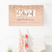 Roos goud modern script stijlvol afstuderen banner (Insitu)
