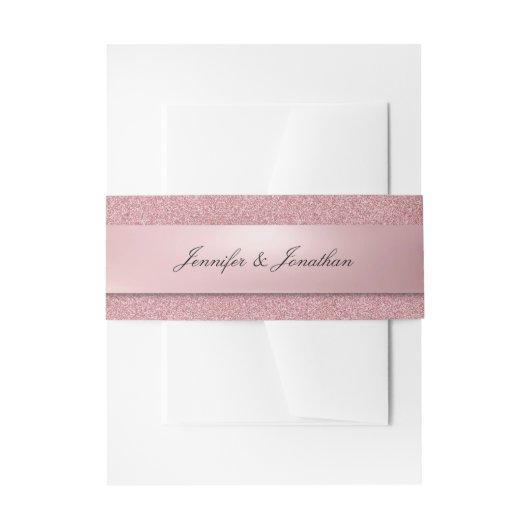 Roos Goud Modern Typografie Script Naam Populair Uitnodigingen Wikkel (Voorkant Voorbeeld)