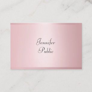 Roos Goud Moderne Kalligrafie Professioneel Elegan Visitekaartje