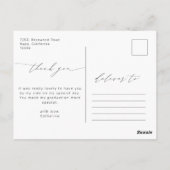 Roos Goud Roze Glitter Afstuderen Foto Dank u Briefkaart (Achterkant)