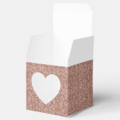 Roos Goud Roze Glitter Hart XOXO Bedankt Party Bedankdoosjes (Geopend)