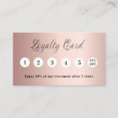 Roos Goud Roze QR Code Foto Elegant Klantenkaartje (Voorkant)