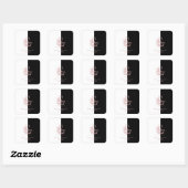 Roos Goud Splitst Aangepast monogram E G H I J Vierkante Sticker (Vel)