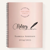 Roos goud van de leningnemer notitieboek (Voorkant)