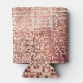 Roos goud: vierkante mozaïek tegels. blikjeskoeler (Achterkant)