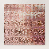 Roos goud: vierkante mozaïek tegels. legpuzzel (Verticaal)