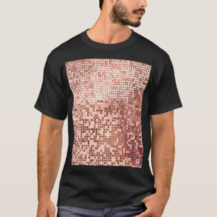 Roos goud: vierkante mozaïek tegels. t-shirt