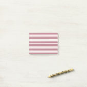 Roos goud wit eenvoudig horizontaal gestreept post-it® notes (Op bureau)