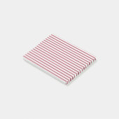 Roos goud wit eenvoudig horizontaal gestreept post-it® notes (Schuin)