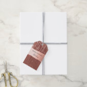 Roos Goud Wit Glam Tinsel Stripes Gift Labels Cadeaulabel (Met Touw)