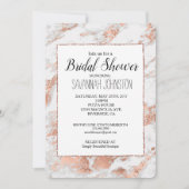  Roos Goud Wit Glitzy Marmer Vrijgezellenfeest Kaart (Voorkant)