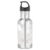 Roos Goud Wit Marmer Beste Sjabloon Monogram Waterfles (Achterkant)