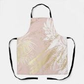 Roos goud wit modern abstract roze schort (Voorkant)