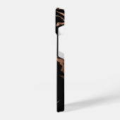 Roos Goud Zwart Marmer iPhone Hoesje (Linkerkant)