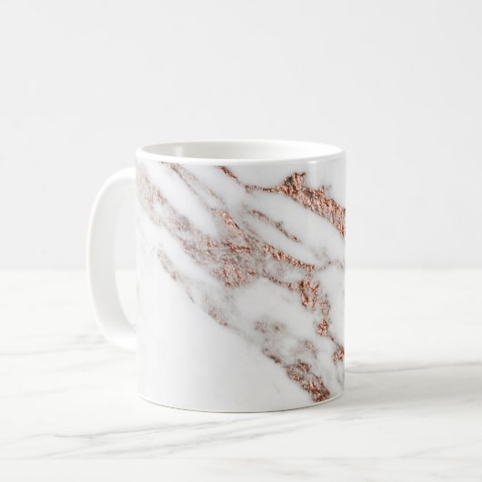 Roos goudader mok (Voorkant links)