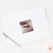 Roos goudas Oog Vierkante Sticker (Envelop)