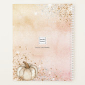 Roos goudbijtende zonnebloempitten planner (Achterkant)