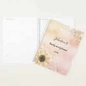 Roos goudbijtende zonnebloempitten planner (Display)