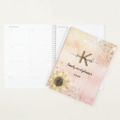 Roos goudbijtende zonnebloempitten planner (Display)