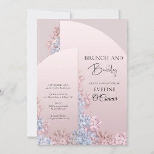 Roos goudboho-brunch en bubbly kaart