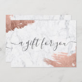 Roos goudborstelcertificaat met elegant elegant (Voorkant / Achterkant)