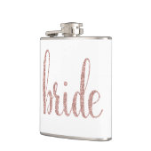 Roos goudbridekolf, glitter font heupfles (Links)