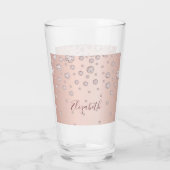 Roos goudbruindiamanten glas (Achterkant)