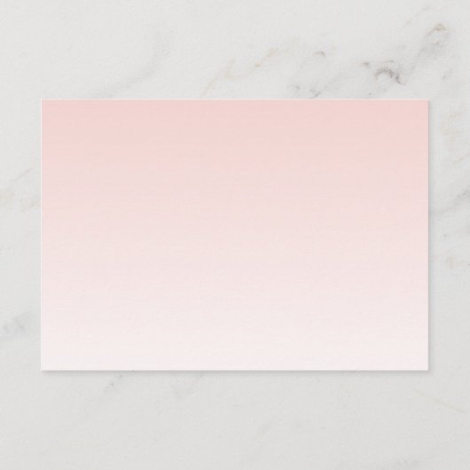 Roos goudbruine bruidegans informatiekaartje (Achterkant)