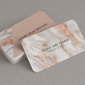 Roos goudbruine marmer boutique manager visitekaartje