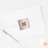 Roos goudbusiness qr code onderhoud info vierkante sticker (Envelop)