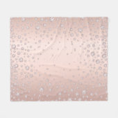 Roos gouddiamant fleece deken (Voorkant (Horizontaal))