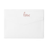 Roos gouden adresetiketten, liefde, folie letterty (Achterkant)