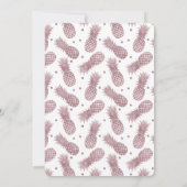 Roos gouden anananas Wedding Invitae Kaart (Achterkant)