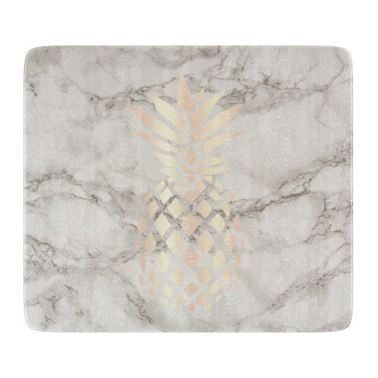  roos gouden anananassegels van koper snijplank (Voorkant)