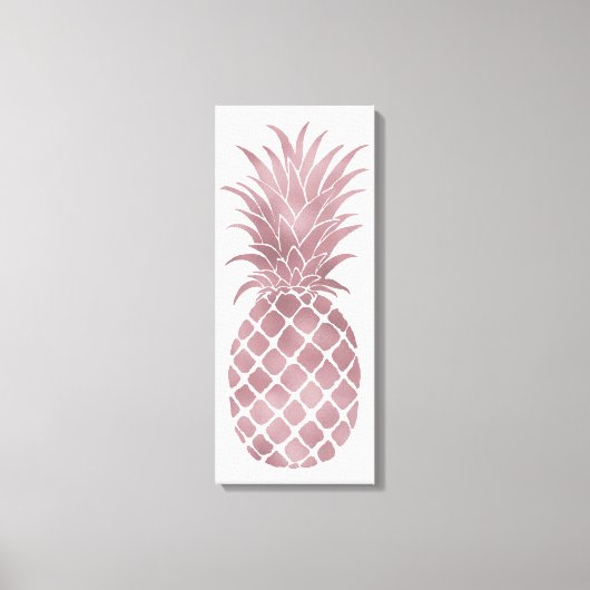 Roos gouden ananas canvas afdruk (Voorkant)