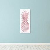 Roos gouden ananas canvas afdruk (Insitu (Houten vloer))