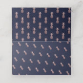 Roos Gouden Ananas DIY Navy Blauw (Binnenkant ongevouwen)