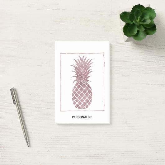Roos gouden ananas post-it® notes (Kantoor)