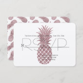 Roos gouden ananas RSVP (Voorkant / Achterkant)
