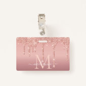 Roos gouden badge Sjabloon met aangepaste naambrie (Achterkant met clip)