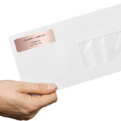 Roos gouden blauwe streep etiket