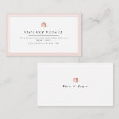 Roos gouden bloemen minimalistische website Kaart Plaatskaartje (Voorkant / Achterkant)