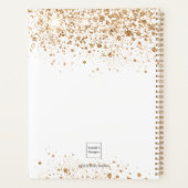 Roos gouden bloemenglitter eucalyptus monogram 202 planner (Achterkant)