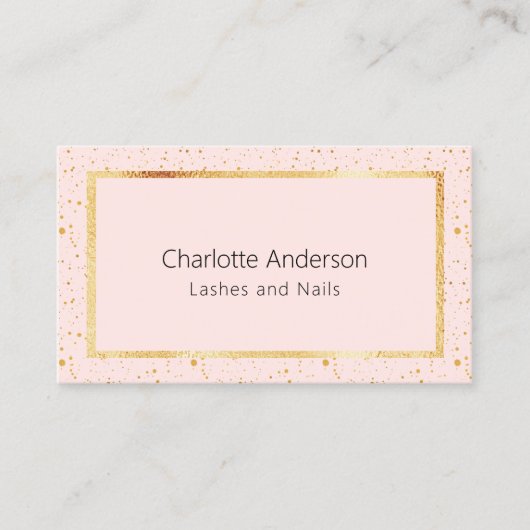 Roos gouden blos elegante moderne QR-code Visitekaartje (Voorkant)