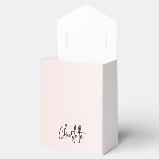 Roos gouden blush fonkelt naam elegant dank u bedankdoosjes (Geopend)