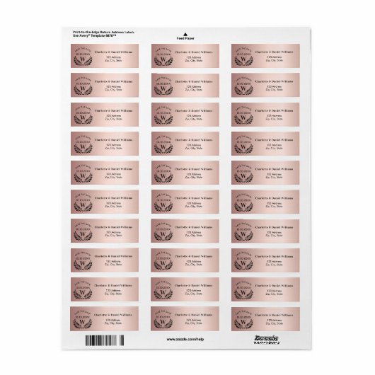 Roos gouden brij bespaart het label met het datumr (Full Sheet)